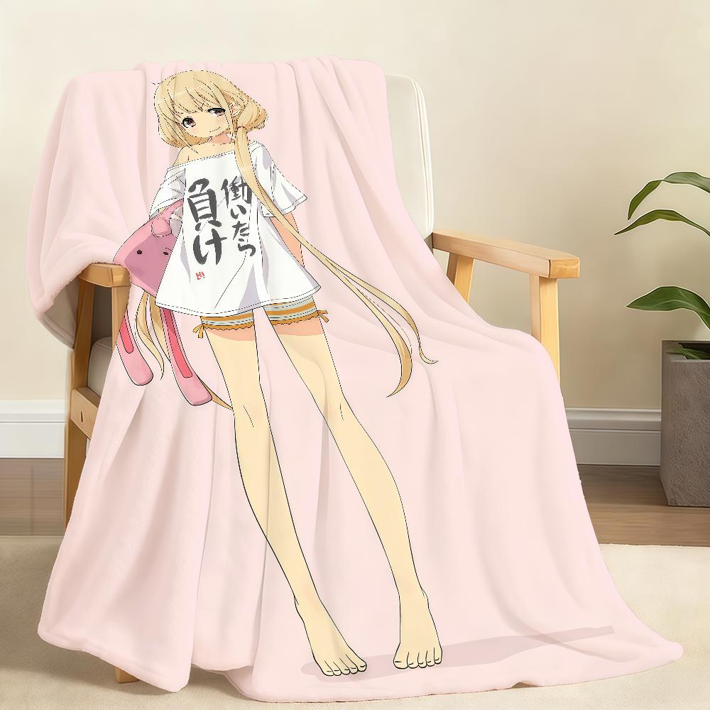 F Futaba Anzu Anime Blanket Soft Throw Blanket for Home Bedroom Bed Sofa Picnic Travel Office Rest Cover Blanket Gift