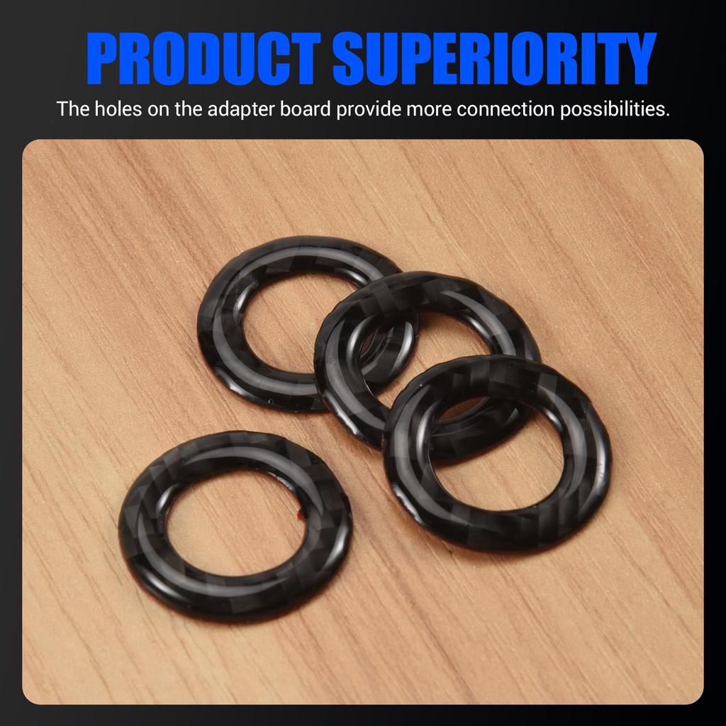 Shufearo Car Door Pin Trim, 4 Pcs Carbon Fiber Door Lock Pin Cover Trim,