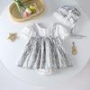 2025 Baby Girl Korean Style Summer Princess Strap Dress & Romper