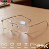 Women Rimless Reading Glasses Men Prescription Optic Myopia Eyewear Blue Light Blocking Lens Pure Titanium Frameless Eyeglasses