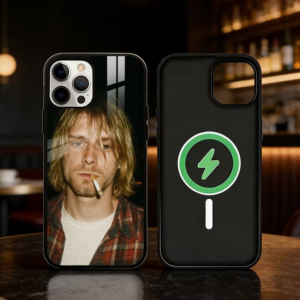 K-Kurt Singer C-Cobain Phone Case For iPhone 17,16,15,14,13,12,Plus,Pro,Max For Magnetic Wireless Charge