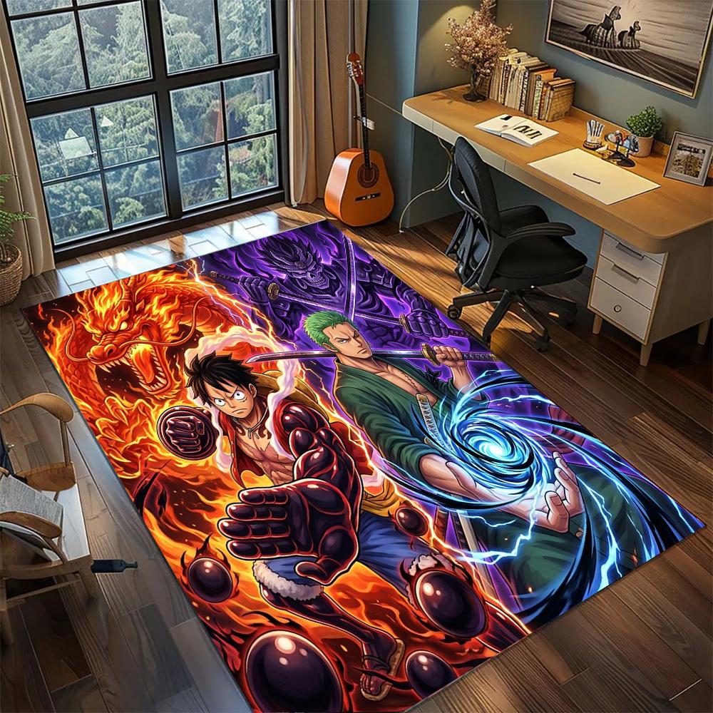 One Piece Luffy Washable Floor Mat Rug Carpet Non Slip Large Area Bedroom Gamer Room Home Decor.-TING