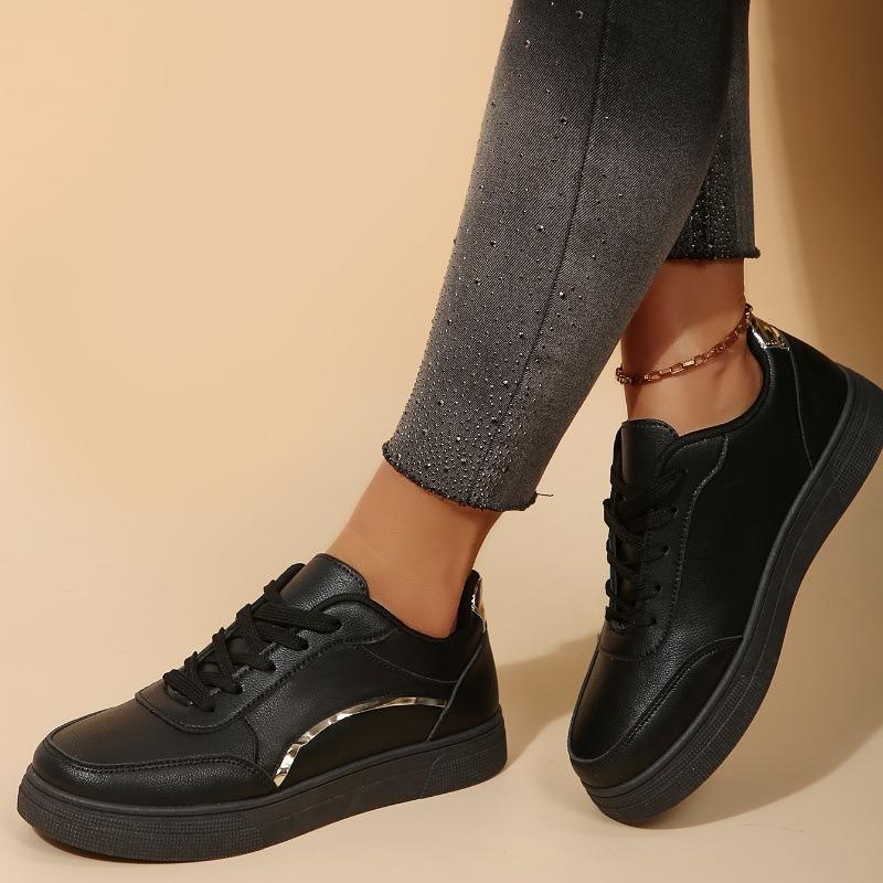 2025 Leather Women Shoes Sneakers Trend Casual Shoe Italian Breathable Leisure Sneakers Non-slip Footwear Women Vulcanized Shoes