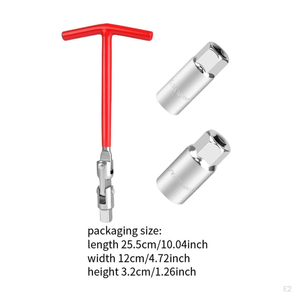 Spark Plug Wrench Set Installer 16mm 21mm Carbon Steel Sockets Remover for Garage Small