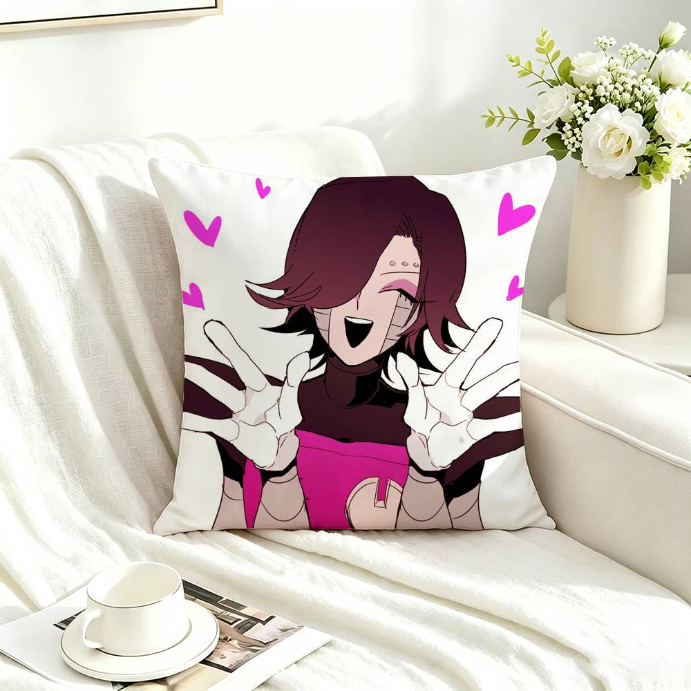 GAME Mettaton EX Anime Square Double-Sided printed Pillow Case Bedroom Bedside Pillow Sofa Cushion Cover