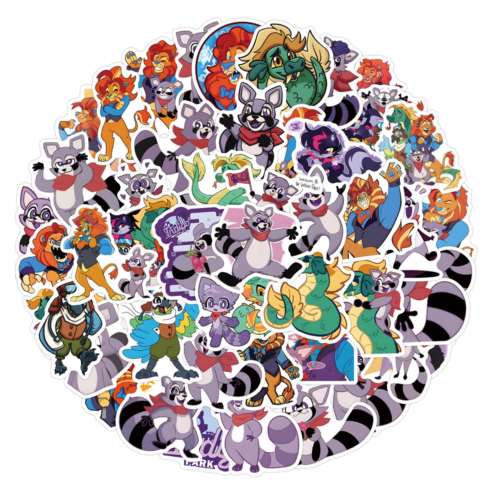 

55 Новых граффити-наклеек Indigo Park Украсьте чемодан, мобильный телефон, мультяшные наклейки