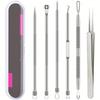 4/6pcs/set Rose Gold Blackhead Needle Set Stainless Steel Pore Cleanser Tool  Beauty Treatment