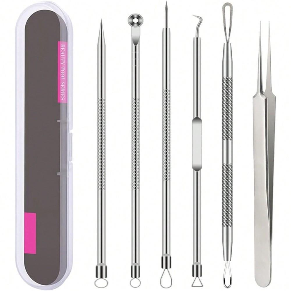 4/6pcs/set Rose Gold Blackhead Needle Set Stainless Steel Pore Cleanser Tool Beauty Treatment