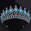 Baroque Crystal Crown Tiara Headband For Women Rhinestone Prom Diadem Crown Bridal Wedding Hair Accessories Jewelry Crown Tiara