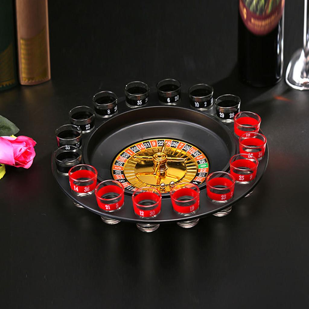 Drinking Roulette Wheel Shot Glass Game Set Novelty Gift Party KTV Bar Props for Adult