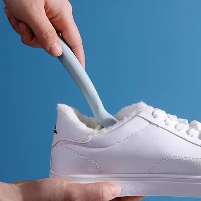 Escova de sapato com cabo longo, escova para roupas, escova macia para sapatos, escova macia para pendurar, escova de limpeza para cozinha e banho