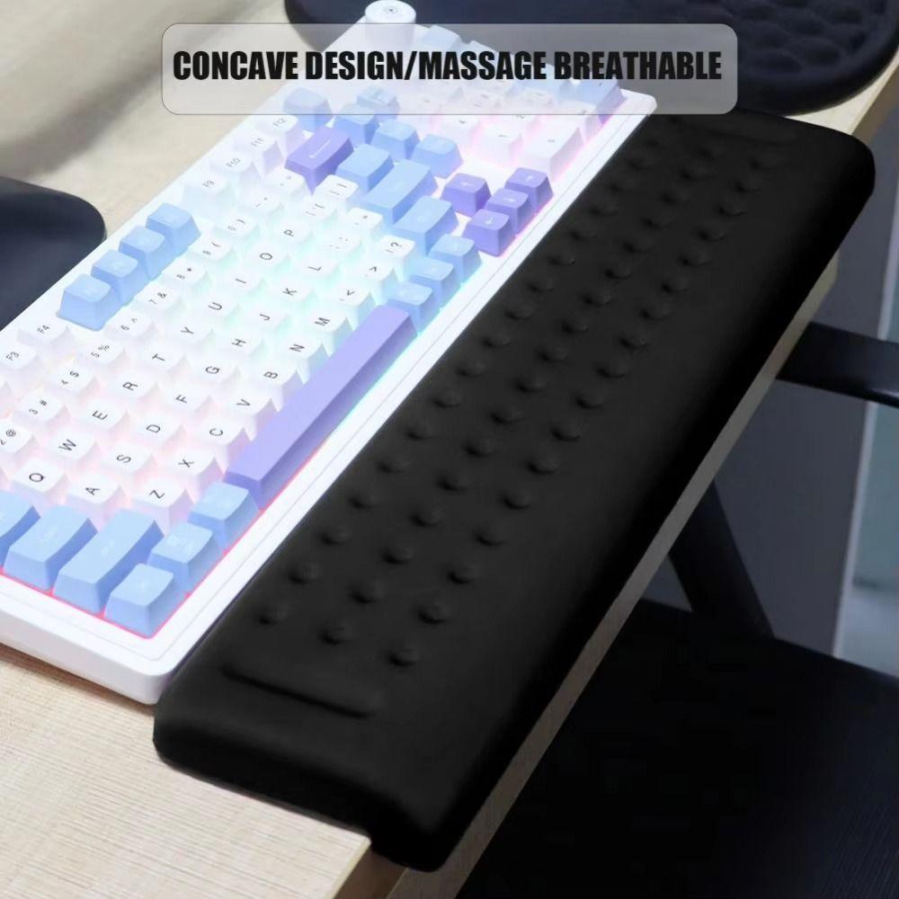 1 Stück Ergonomisches Schreibtisch-Ellenbogenpolster Schwarze Tastatur-Handauflage Ellenbogenstütze Polsterung Entspanntes Handgelenk