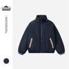 BLACKHOOP Unisex Retro Color Block Stand Collar Winter Puffer Jacket MY05