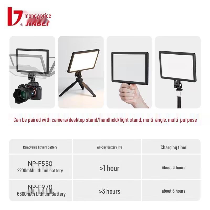 JINBEI EQ190 LED Live-Stream & Fotografie Aufhelllicht Kit