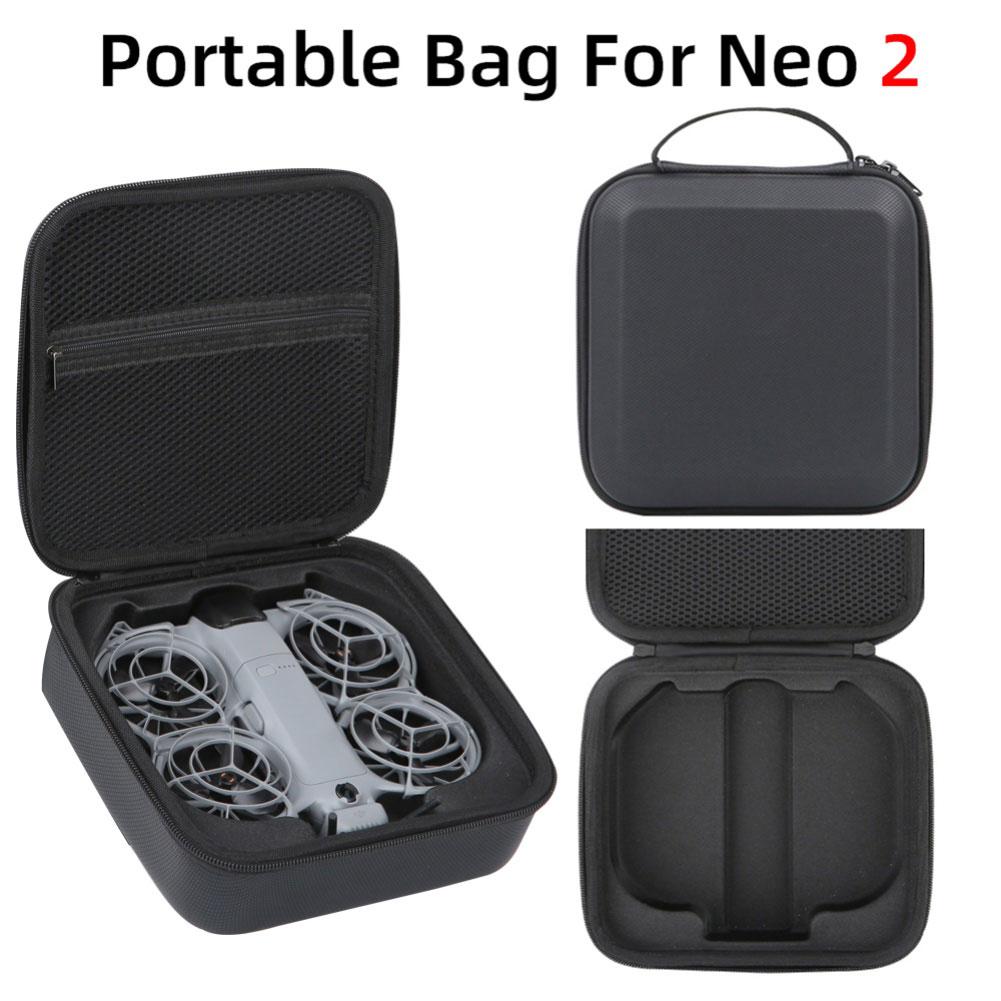 1pc Portable PU Leather Carrying Case For DJI NEO2 Outdoor Portable Crossbody Hard Shell Bag Accessory Box