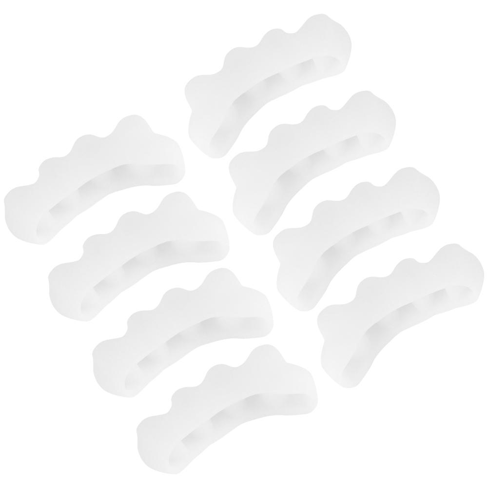 4 pár lábujjválasztó szilikagél 2?Lábujj Elválasztó Korrekció Bütyök Fájdalomcsillapítás Ortopédiai EszközFehér