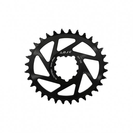 DJC Bike 3 Bolt Mount Oval MTB Chainring 3mm Offset Narrow Wide for SRAM DUB BB30 XX1 X01 GX Eagle Crankset 28T-38T