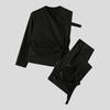 INCERUN Two Pieces Outfits Men One Shoulder Shirt Long Bandage Harem Pants Sets