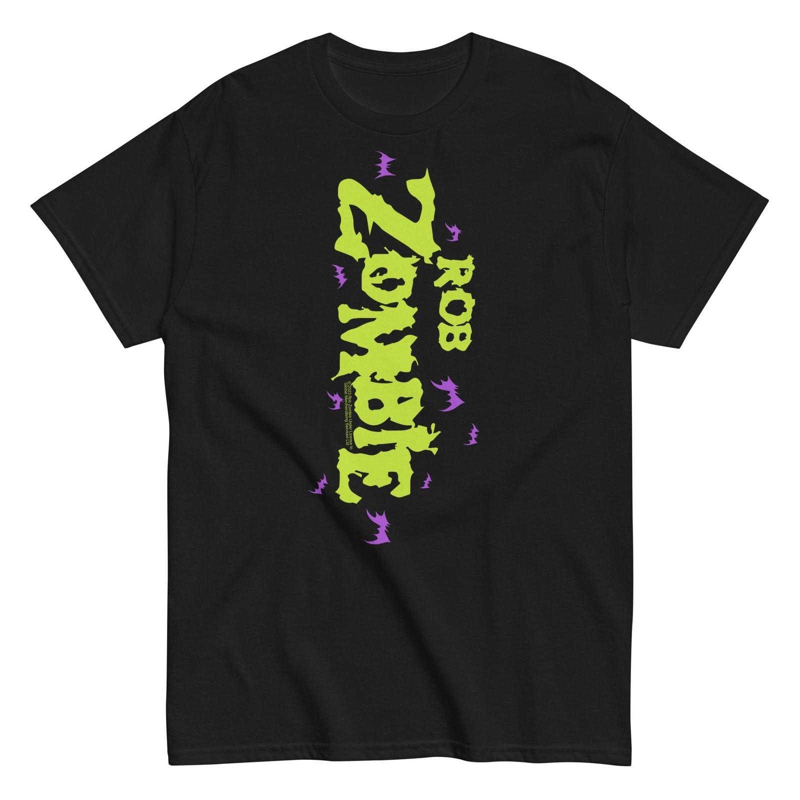 MerchMoment Rob Zombie Vertical Logo T-Shirt T-Shirt Black New S