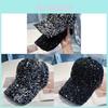Glitter Baseball Cap For Men Women Outdoor Sun Protection Adjustable Cap For Spring Fall