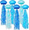 10"Blue Hanging Jellyfish Paper Lanterns - Under the Sea Party & Mermaid Birthday Decorations,Nautical Events, Ocean Theme Classroom,Beach Room Decor