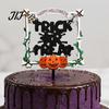 DIY Halloween Party Cake Supplies Topper, Acrylic Castle Bat Skull Cupcake Decoration for Party, Decorative Toppers Parties Spooky Birthday