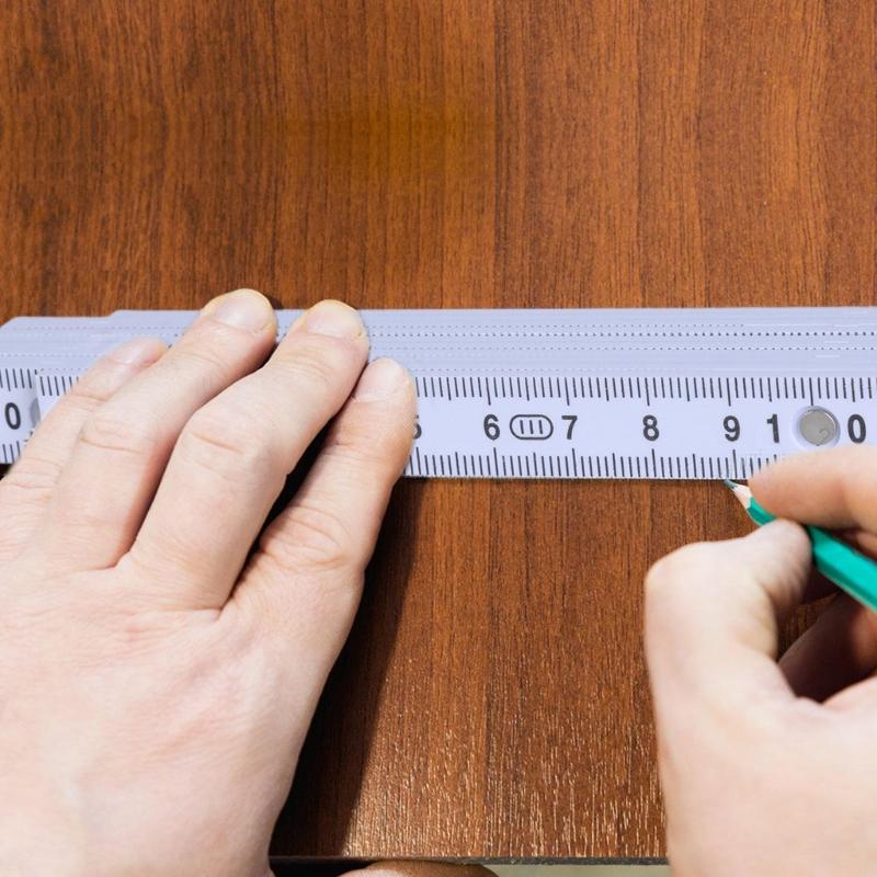 1 Meter Foldable Ruler Plastic Small  Designs Foldable Measuring Stick Clear Scale for Easy Storage in tool boxes  or Pocket