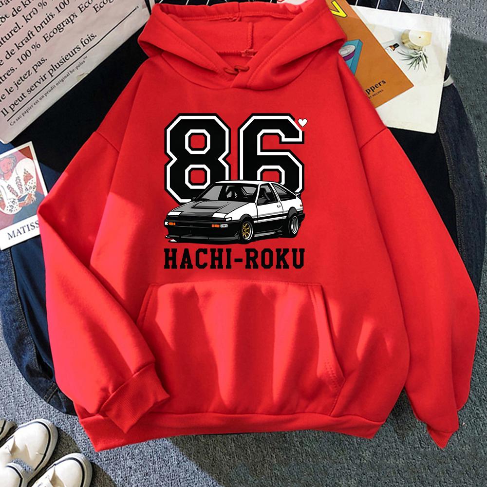 Initial D mikiny Pánské AE86 Hachiroku Car Design Hot Anime Mikina s kapucí Fujiwara Tofu Oblečení Novinka Pulovry Velké velikosti Mikiny Pánské