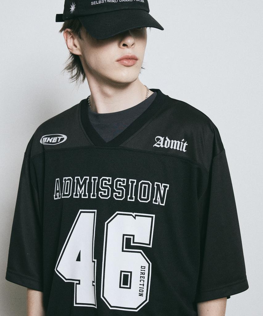 BUNKERBUSTER Mesh Rugby Jersey V-Neck Short Sleeve Tee Mq2Tu259_Black