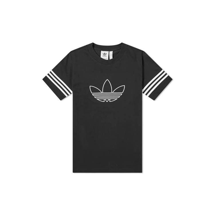 adidas originals Outline Tee Logo Short Sleeve Black Men s FM3897 S