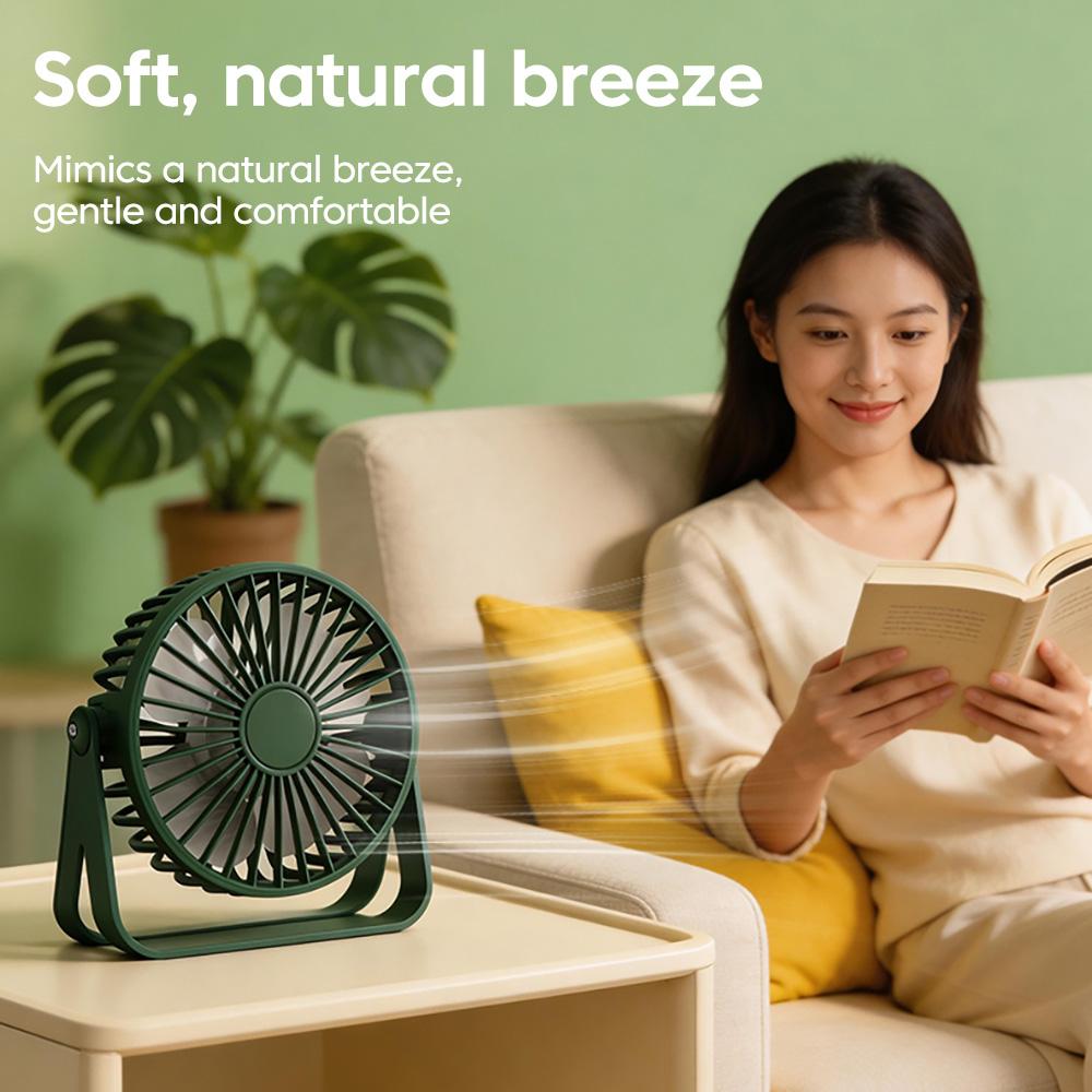 Desk Mini Portable Fan USB Rechargeable Fan Quiet Desk Table Personal Fan Home Office Student Dormitory Camping Electric Fans