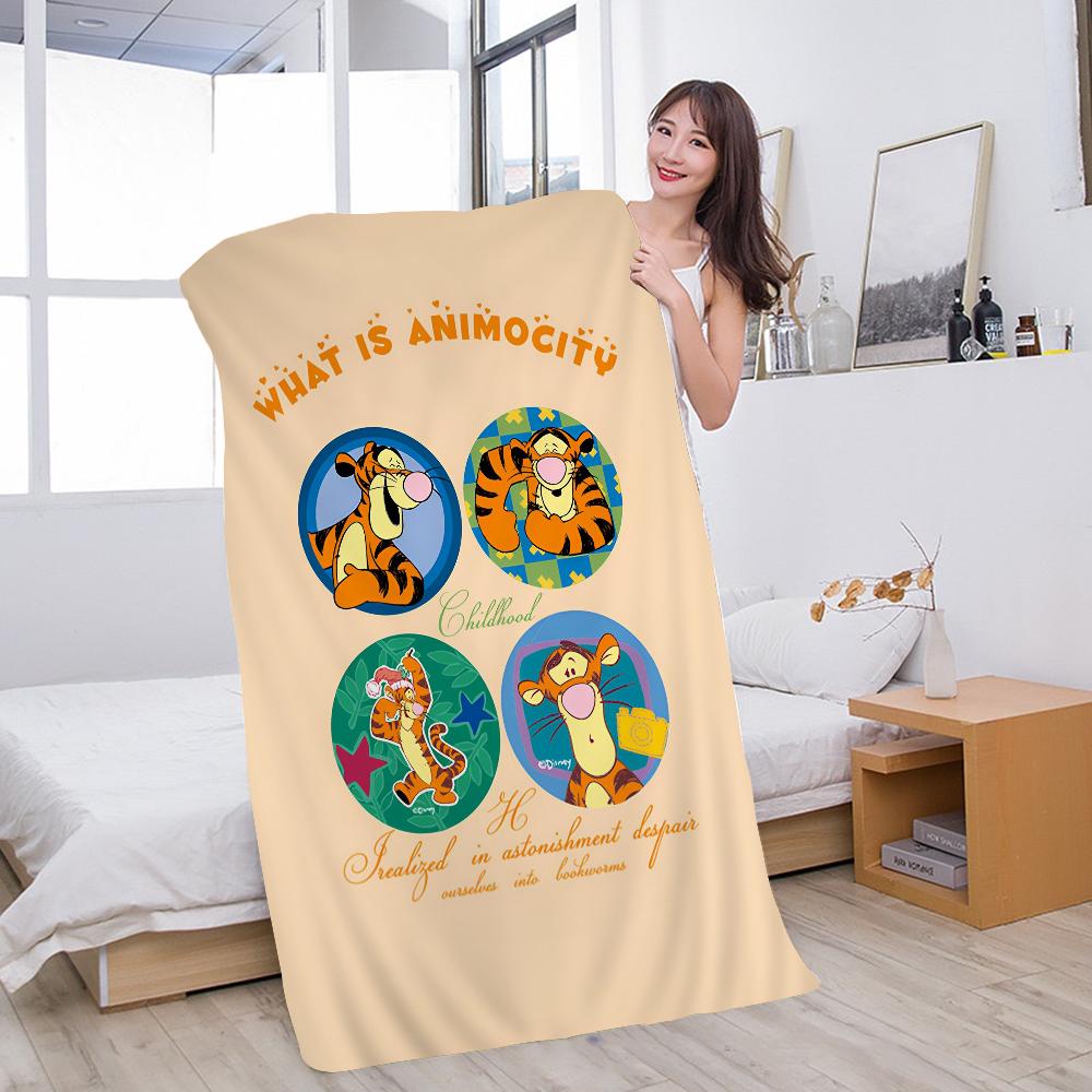 

Tigger Anime Movie Beach Towels Shower Towel Sauna Travel Spa Microfiber Quick Dry Gym Accessories Cute Room Decor W40*H60(CM)