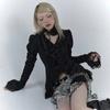 Gothic Black Lace Shirt Dark Aesthetic Irregular Blouses Yamamoto Style Grunge Flare Sleeve V-neck Shirt Vintage Y2k Emo