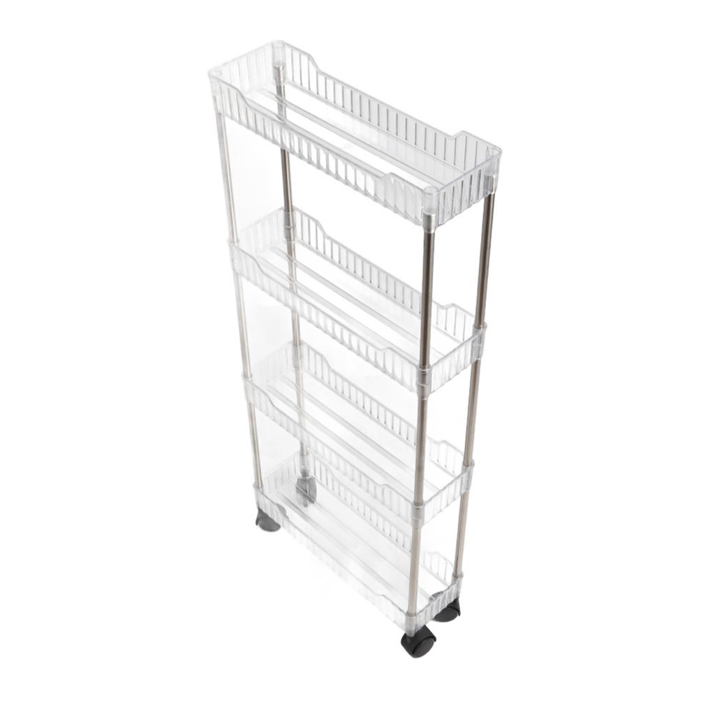 Bathroom Gap Shelf Bathroom Cosmetics Transparent Storage Rack Multi Layer Bathroom Organizer 4