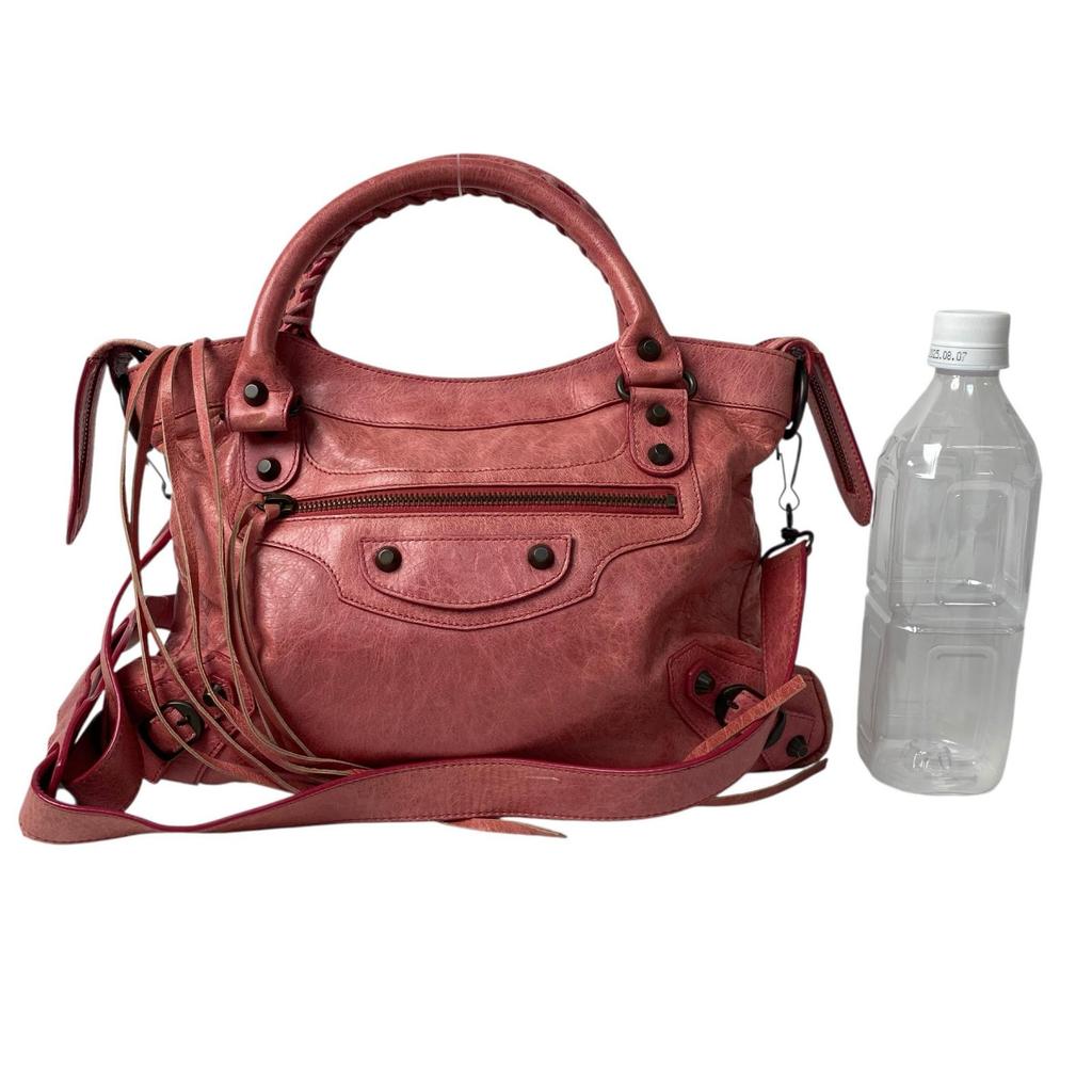 Used BALENCIAGAShoulder Bag pink leather Women