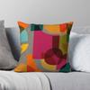 Mid Century Kaleidoscope Square Pillowcase Polyester Linen Velvet Printed Zip Decorative Pillow Case Home Cushion Cover 45x45