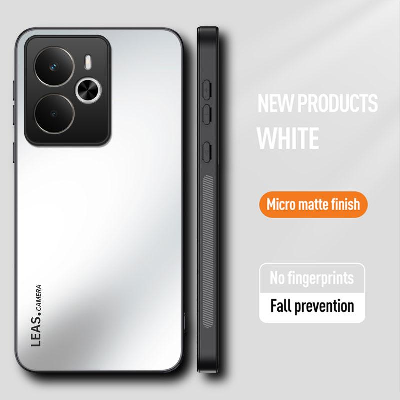 

EUCAGR ShockProof AG Frosted Soft TPU+PC Matte Back Cover For Realme 14 Phone Case Coque For Realme14 5G For Realme 14 белый