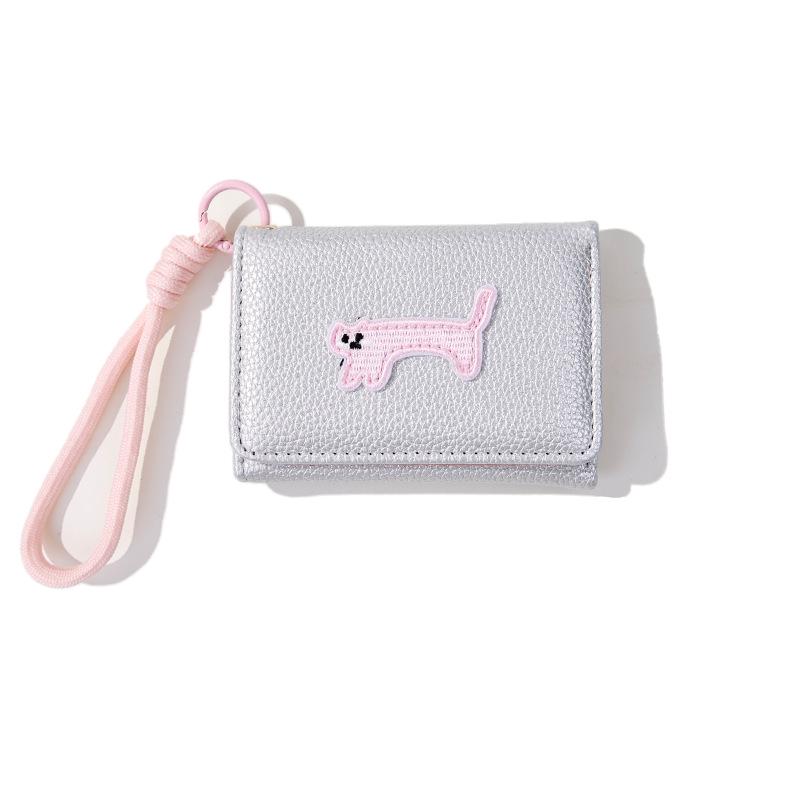New Cute Cat Lanyard Card Holder & Women's Trifold Coin Purse Wallet