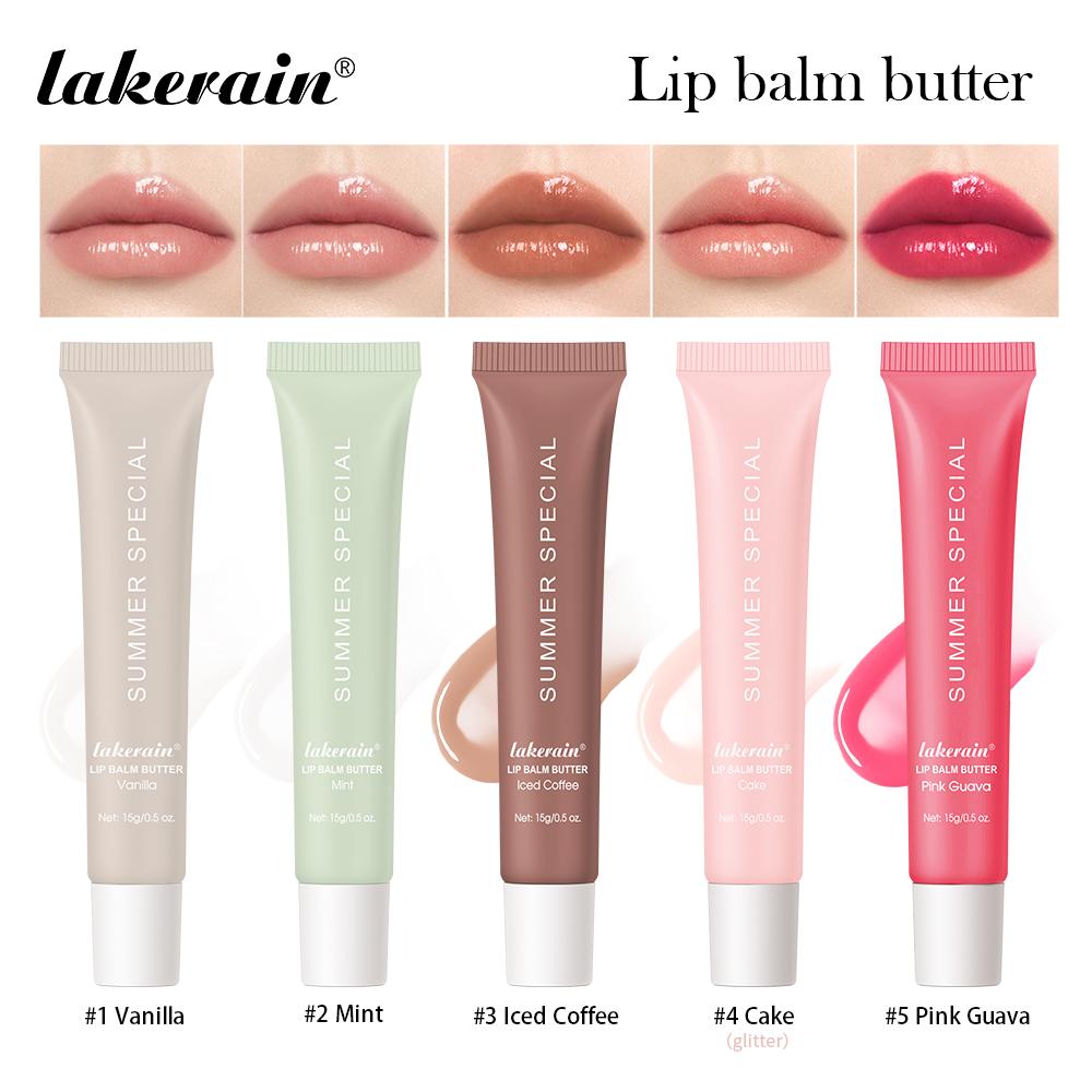 Sommer Lippenbalsam Feuchtigkeitsspendender Spiegel Lipgloss Lippen Vanille Minze Eiskaffee Kuchen Duft Lippenstift Transparenter Lippenöl Make-up
