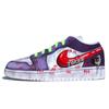 Air Jordan 1 Low 'Joker' Low Top Vintage Basketball Shoes GS Purple Yellow Red 553560-130(team25-)