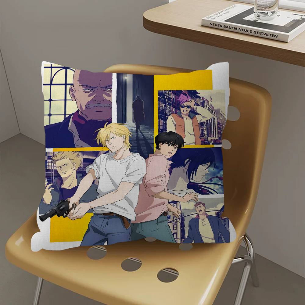 Cuscino BANANA FISH Anime Regali Arredamento Casa Ufficio Camera da Letto Divano Auto Copricuscino case 45x45cm