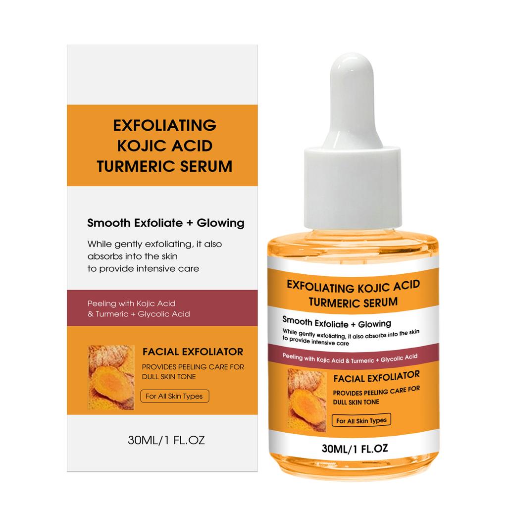 Siero Esfoliante Acido Cogico Curcuma Formula Delicata Idratante Viso Non Grasso Illuminante Levigante 30ml