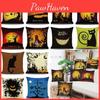 Elegant Cotton Linen Halloween Pumpkin Pillow Case For Home And Car Decor