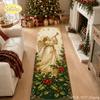 Christmas Angel Trumpet Runner Rug Non Slip Washable Mat For Hallway Entryway Kitchen Bedroom Xmas Home Decor