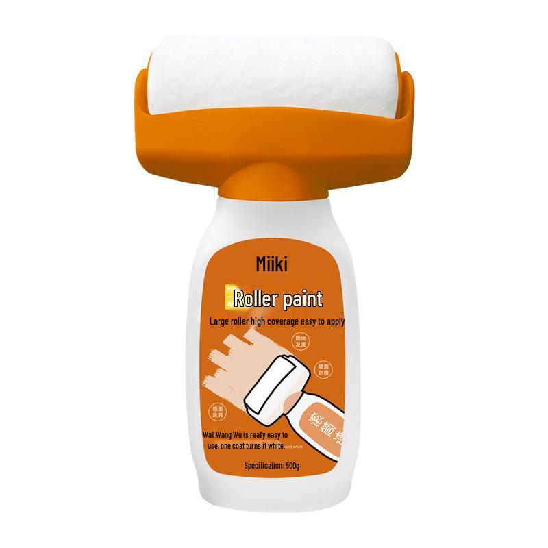 Orange Wall Large Roller White Water-Based Latex Paint - Low-Odor Interior Repair Paint