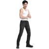 Mens Motorcycle Riding Pants With Silicone Protective Pads Stretchable Slim Fit Biker Jeans Use