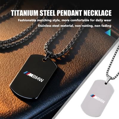 Auto Styling Edelstahl Halsketten Personalisierte Anhänger Halsketten Zubehör Für BMW M 1 3 4 5 6 7 Serie X1 X3 X4 X5 G20 G38 F48