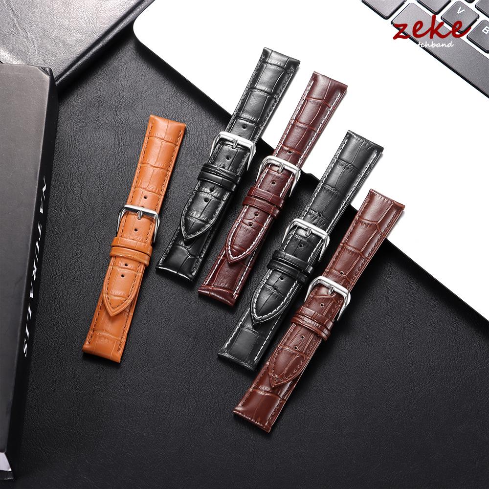 Vintage Slub Pattern Leather Watchbands 18mm 20mm 22mm Watch Band Strap Steel Pin Buckle Accessories High Quality Wrist Bracelet