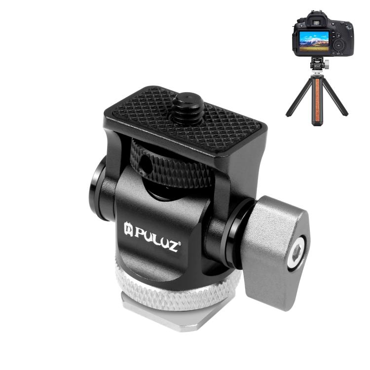 

PULUZ Mini 180 Degree Swing Tripod Ball Head Cold Shoe Mount Adapter срібний