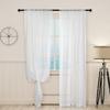 Sheer White Polyester Window Curtains for Light Privacy Protective Home Decoration